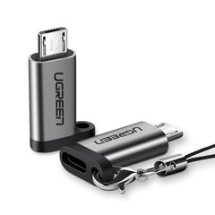 Переходник USB-C на micro USB, серый цена и информация | Адаптеры и USB-hub | kaup24.ee