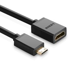 Adapterkaabel, Ugreen 201137, HDMI sisemine mini HDMI väline, 4K 60Hz HEC ARC, 22 cm, must hind ja info | USB jagajad, adapterid | kaup24.ee