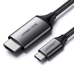 HDMI adapteri kaabel, Ugreen MM1421, USB-C 4K 60Hz., 1,5 m, must hall hind ja info | USB jagajad, adapterid | kaup24.ee