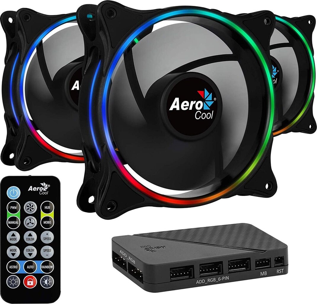 Ventilaator Aerocool Eclipse 12 Pro Ø 12 cm RGB (3 pcs) цена и информация | Arvuti ventilaatorid | kaup24.ee