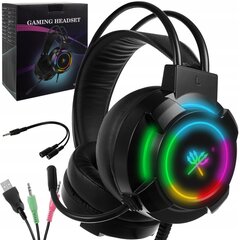 Игровая гарнитура 5.1 RGB Dunmoon 19060 с микрофоном цена и информация | Наушники | kaup24.ee