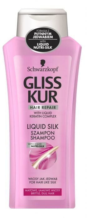Taastav šampoon Schwarzkopf Gliss Kur Liquid Silk 400 ml цена и информация | Šampoonid | kaup24.ee