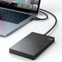 Корпус, Ugreen CM4711, 2,5 HDD, SSD с кабелем USB 1,5 Гб/с, черный цена и информация | Аксессуары для компонентов | kaup24.ee