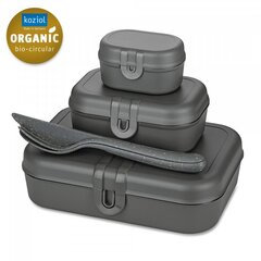 Koziol Pascal Ready Lunch Box + Cutlery Set Ash Grey цена и информация | Особенные приборы для приготовления пищи | kaup24.ee
