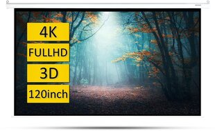 Overmax AUTOMATIC SCREEN 120 inch настенный экран для проектора цена и информация | Экраны для проекторов | kaup24.ee