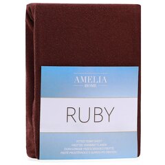 Простынь на резинке AmeliaHome Terry Ruby 80/90x200 см цена и информация | Простыни | kaup24.ee