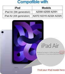 Jeetech Protective Film, совместимая с iPad Air 5/4 (10,9 дюйма, модель 2022/2020, 5/4-е поколение), закаленная пленка защиты дисплея цена и информация | Аксессуары для планшетов, электронных книг | kaup24.ee