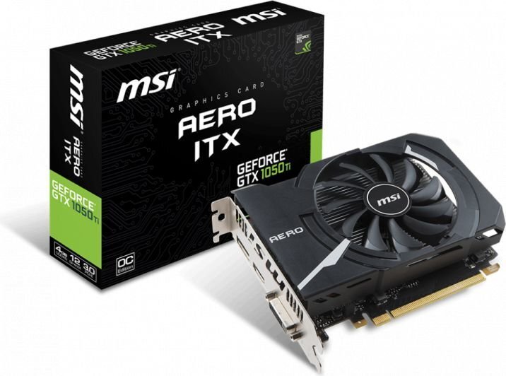 MSI GTX 1050 Ti AERO ITX 4G OC hind ja info | Videokaardid (GPU) | kaup24.ee