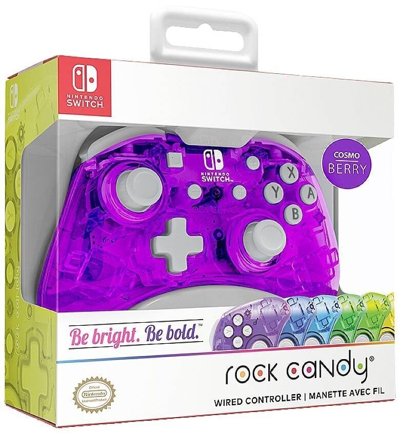 PDP Rock Candy Mini Cosmo Berry juhtmega mängupult Nintendo Switch цена и информация | Mängupuldid | kaup24.ee