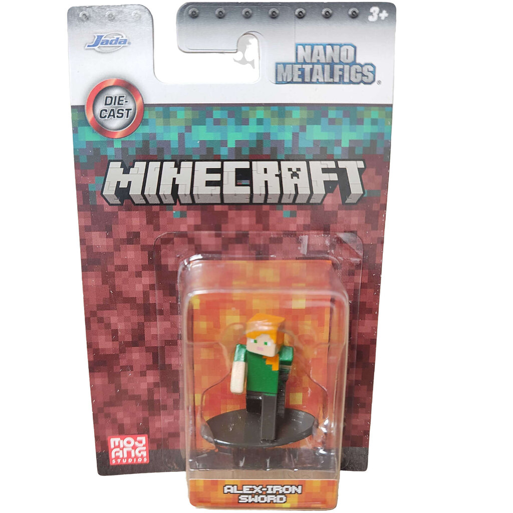 Minecraft metallist kogumisfiguur Alex koos raudse mõõgaga Nano Metalfigs 4 cm Jada цена и информация | Fännitooted mänguritele | kaup24.ee