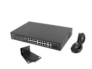 Коммутатор  Lanberg Switch 19" POE+ 16x 100MB /2X COMBO GIGABIT ETHERNET 150W цена и информация | Коммутаторы (Switch) | kaup24.ee