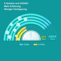 TP-Link Deco AX5400 terve kodu võrguga Wi-Fi 6 kaheribaline ruuter ja repiiter, WPA3, kuni 660 m², 6XGigabit, Deco X60 x 3 hind ja info | Ruuterid | kaup24.ee