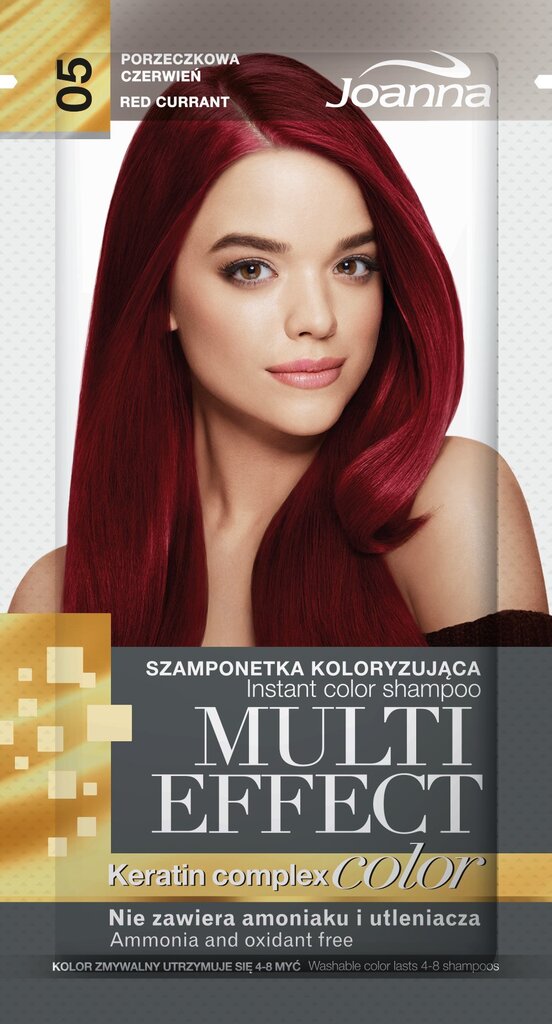 Tooniv šampoon Joanna Multi Effect 35 g, 05 Red Currant hind ja info | Juuksevärvid | kaup24.ee