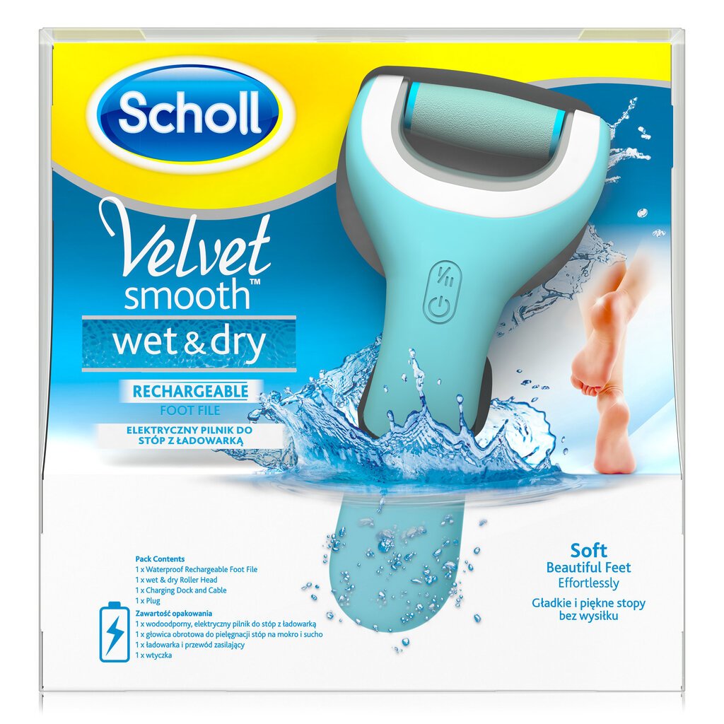 Elektriline jalakoorija Scholl Velvet Smooth Wet and Dry hind ja info | Maniküüri ja pediküüri tarvikud | kaup24.ee