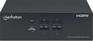 Переключатель Manhattan HDMI / USB KVM 4x1 для двух дисплеев 4K * 30 Гц цена и информация | Маршрутизаторы (роутеры) | kaup24.ee