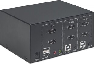 KVM lüliti Manhattan HDMI/USB 2x1 Dual-Monitor Video 4K*30Hz hind ja info | Lülitid (Switch) | kaup24.ee