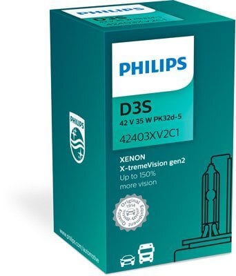 Ksenoontule pirn Philips Xenon X-tremeVision D3S +150%, 4800k hind ja info | Autopirnid | kaup24.ee