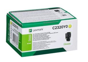 Желтый тонер Lexmark C2320Y0 1K цена и информация | Картриджи и тонеры | kaup24.ee