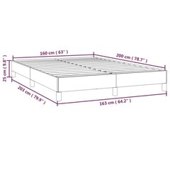 voodiraam, roosa, 160x200 cm, samet hind ja info | Voodid | kaup24.ee