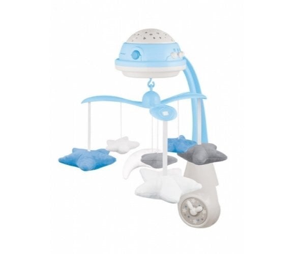 Muusikaline karussell projektori ja pehmete mänguasjadega Canpol Babies 3in1, sinine, 75/100 цена и информация | Imikute mänguasjad | kaup24.ee
