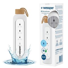 Стеклянная бутылка Wessper B1 Borosilicate, 0.5 л цена и информация | Фляги для воды | kaup24.ee