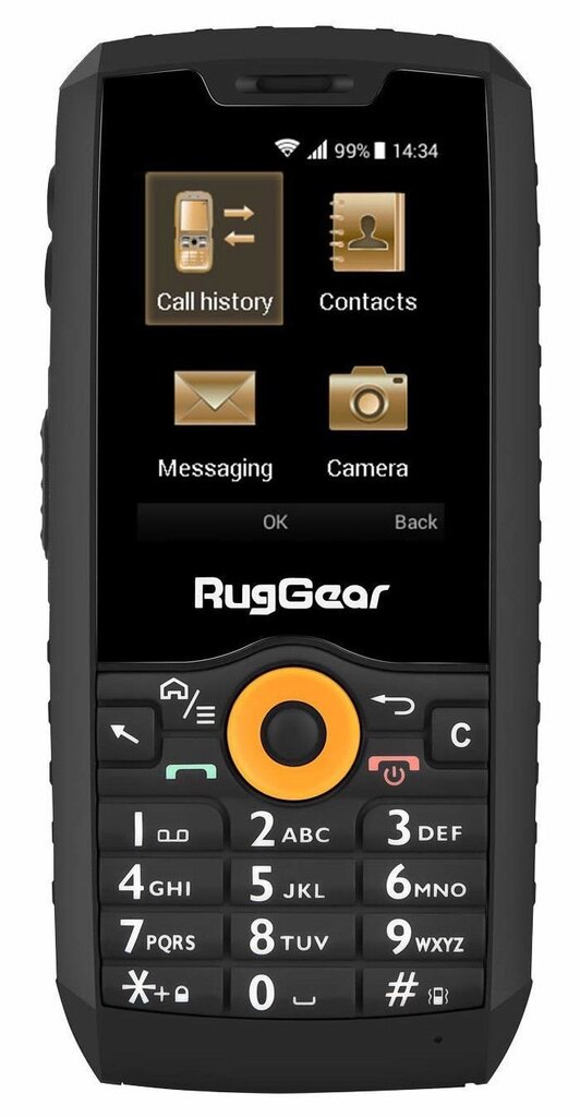 Mobiiltelefon RugGear RG150, Dual SIM, Must hind ja info | Telefonid | kaup24.ee