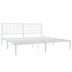 metallist voodiraam peatsiga, valge, 183x213 cm цена и информация | Кровати | kaup24.ee