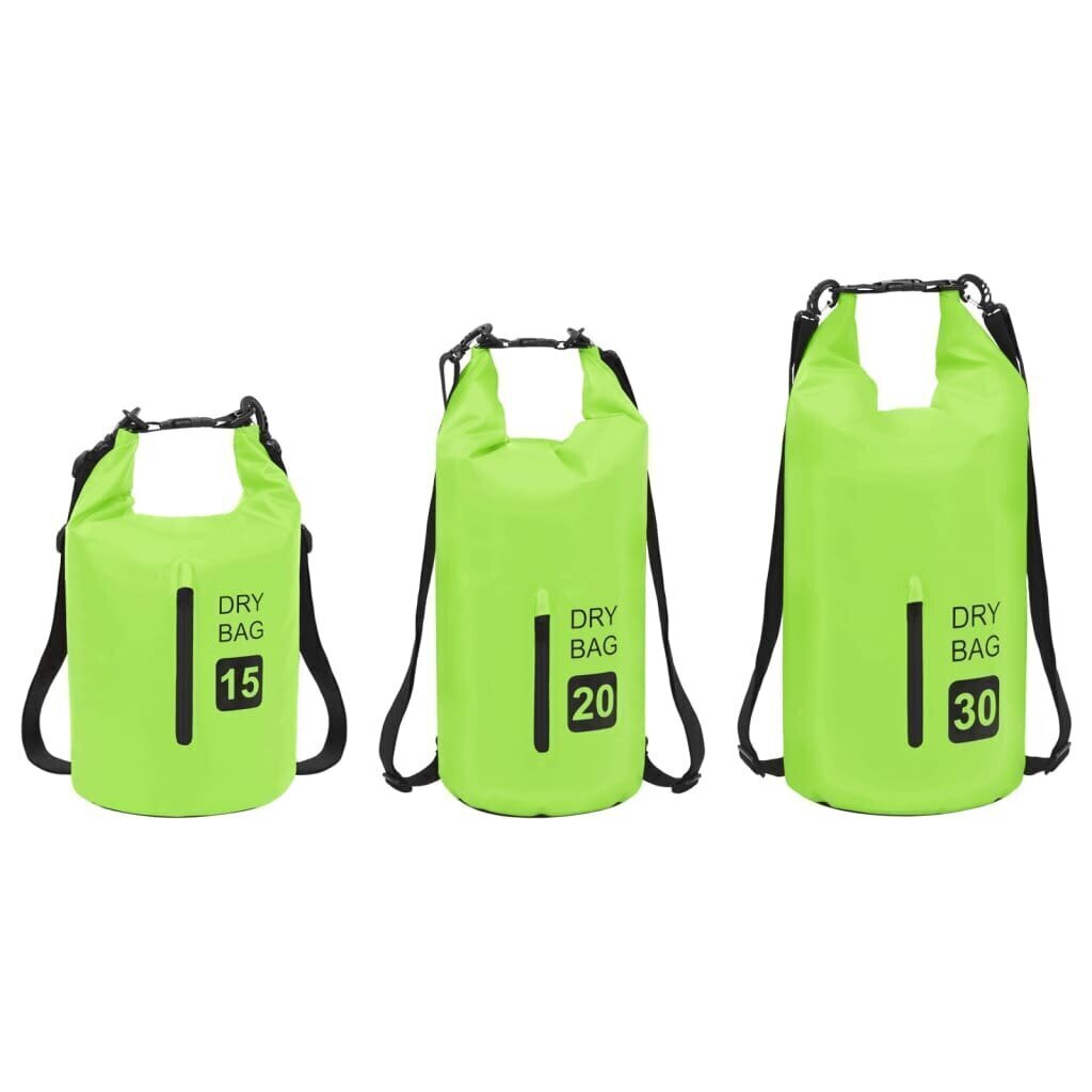 kuivkott lukuga roheline 20 l PVC hind ja info | Veekindlad kotid, ümbrised, vihmakeebid | kaup24.ee