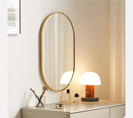 Зеркало Leobert, 100x50 см, золотистое цена и информация | Зеркала | kaup24.ee