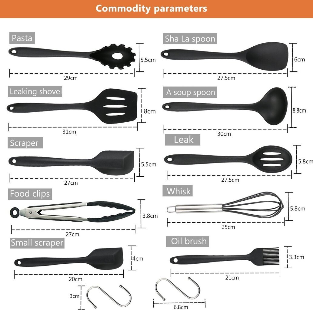 WisFox köögitööriistade komplekt, 20 tk hind ja info | Köögitarbed | kaup24.ee