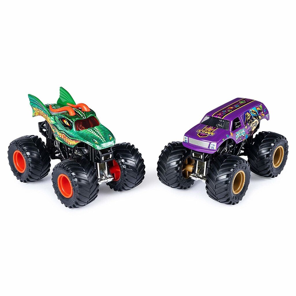 Maastur Monster Jam 1:64, kaks pakendis, 6044943 hind ja info | Poiste mänguasjad | kaup24.ee