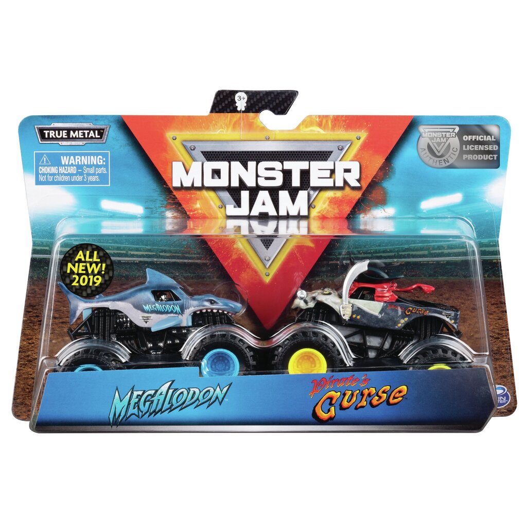 Maastur Monster Jam 1:64, kaks pakendis, 6044943 hind ja info | Poiste mänguasjad | kaup24.ee