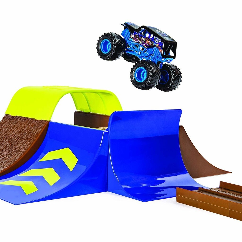 Raja konstruktsiooni komplekt koos maasturiga Monster Jam Basic Stunt 1:64, 6045029 hind ja info | Poiste mänguasjad | kaup24.ee