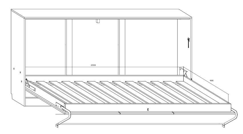 Transformeeritav voodi-kummut Roger, 90x200 cm, pruun/lilla hind ja info | Lastevoodid | kaup24.ee