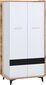 Riidekapp Meblocross Box 10 2D, helepruun/valge hind ja info | Kapid | kaup24.ee