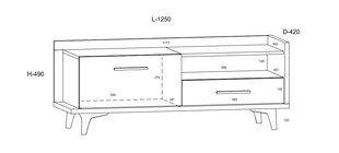 ТВ столик Meblocross Box 08 1D1S, дуб/белый цена и информация | Тумбы под телевизор | kaup24.ee