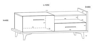 Журнальный столик Meblocross Box 03 2D2S, цвет дуб / белый цена и информация | Журнальные столики | kaup24.ee