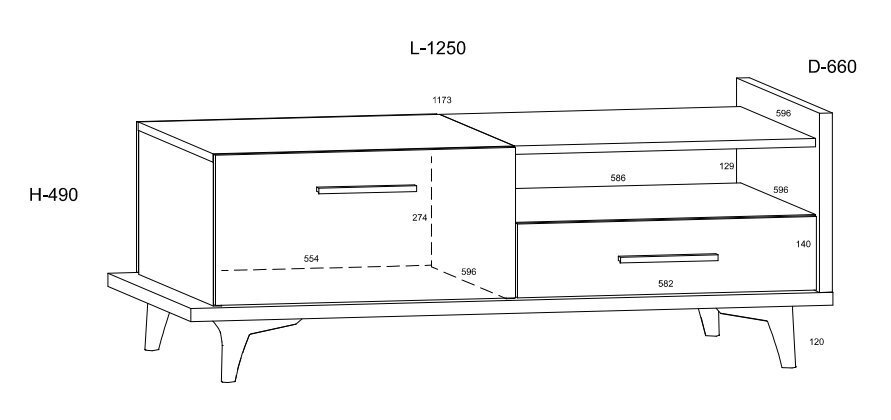 Kohvilaud Meblocross Box 03 2D2S, tamme/valge värv цена и информация | Diivanilauad | kaup24.ee