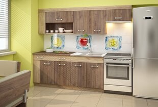 Köögikappide komplekt Viza Plus, helepruun hind ja info | Köögimööbli komplektid | kaup24.ee