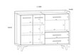 Kummut Meblocross Box 02 2D3S, helepruun/valge цена и информация | Kummutid | kaup24.ee