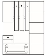 Комплект мебели для прихожей I, дубового/белого цвета цена и информация | Комплекты в прихожую | kaup24.ee