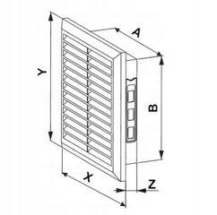 Ventilatsioonigrill valge TL2 140x140 hind ja info | Vannitoa ventilaatorid | kaup24.ee