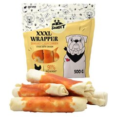 Mr. BanditWrapper xxxl pulgad kanaga, 500 g hind ja info | Maiustused koertele | kaup24.ee