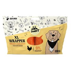 Мистер. Bandit Wrapper XL палочки с курицей, 500 г цена и информация | Лакомства для собак | kaup24.ee