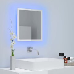 LED vannitoa peeglikapp, kõrgläikega valge, 40x8,5x37cm, akrüül hind ja info | Peeglid | kaup24.ee