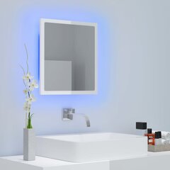 LED vannitoa peeglikapp, kõrgläikega valge, 40x8,5x37cm, akrüül kaina ir informacija | Зеркала | kaup24.ee