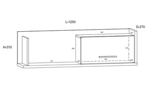 Seinariiul Meblocross Box 11, 1D, tumepruun/valge hind ja info | Riiulid | kaup24.ee