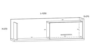 Seinariiul Meblocross Box 11, 1D, tamm/valge hind ja info | Riiulid | kaup24.ee