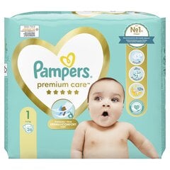 Подгузники PAMPERS Premium Care, Small Pack 1 размер, 26 шт. цена и информация | Подгузники | kaup24.ee