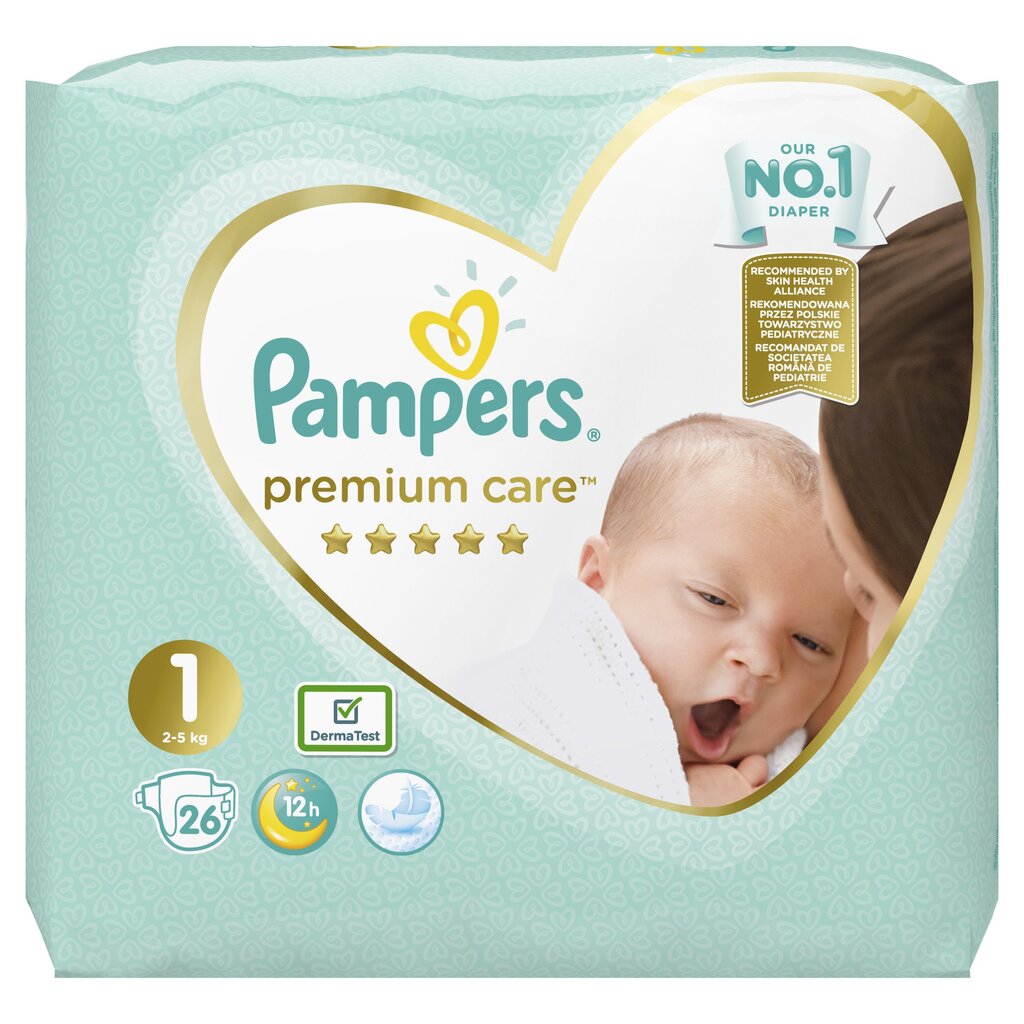 Mähkmed Pampers Premium Care, Small Pack 1 suurus, 26 tk. hind ja info | Mähkmed | kaup24.ee